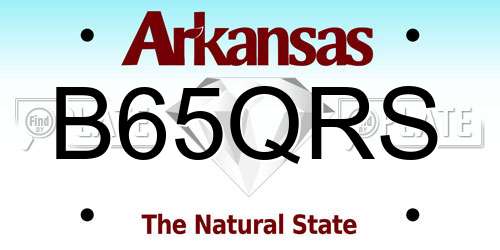 B65QRS Arkansas License Plate