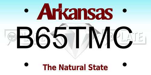B65TMC Arkansas License Plate