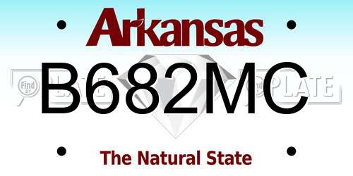 B682MC Arkansas License Plate