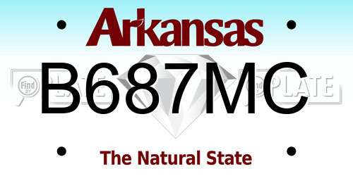 B687MC Arkansas License Plate