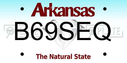 B69SEQ Arkansas License Plate