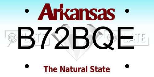 B72BQE Arkansas License Plate