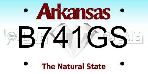 B741GS Arkansas License Plate
