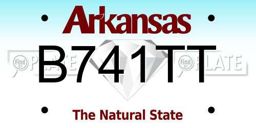 B741TT Arkansas License Plate