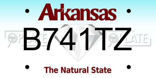 B741TZ Arkansas License Plate