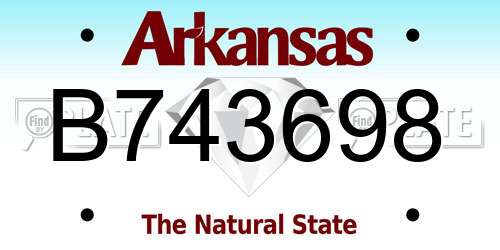 B743698 Arkansas License Plate