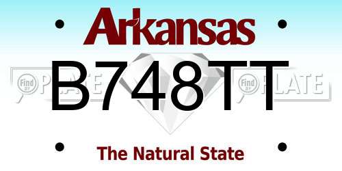B748TT Arkansas License Plate