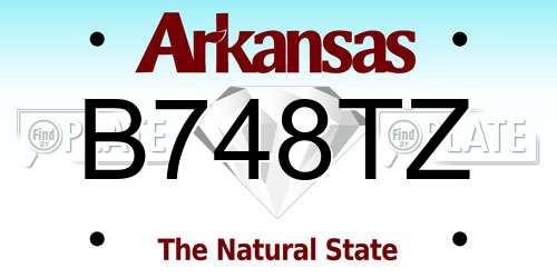 B748TZ Arkansas License Plate