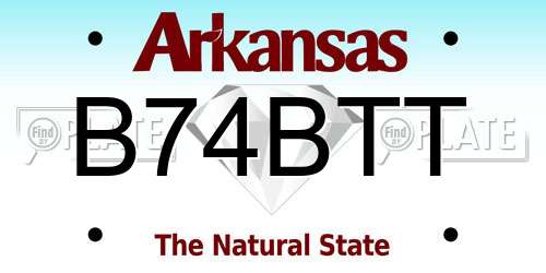 B74BTT Arkansas License Plate