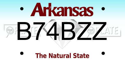 B74BZZ Arkansas License Plate