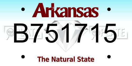 B751715 Arkansas License Plate
