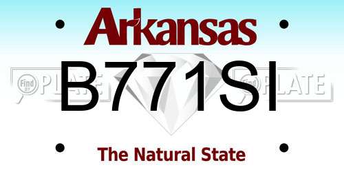 B771SI Arkansas License Plate