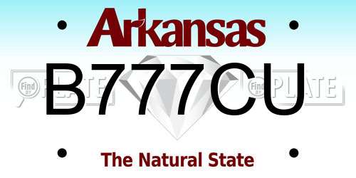 B777CU Arkansas License Plate
