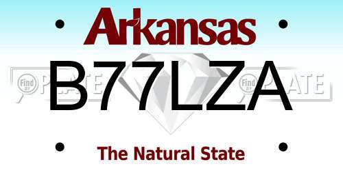 B77LZA Arkansas License Plate