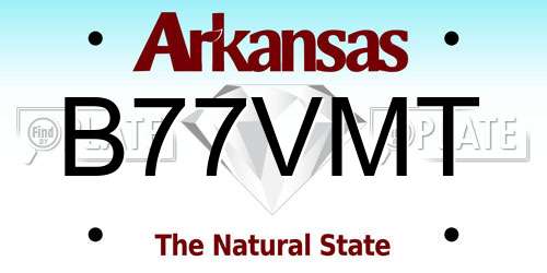 B77VMT Arkansas License Plate