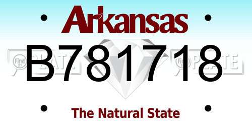 B781718 Arkansas License Plate