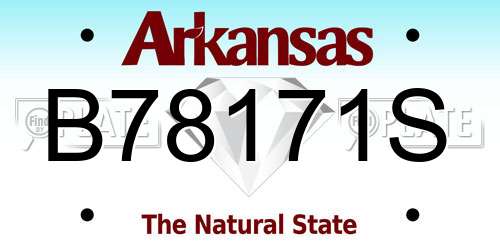 B78171S Arkansas License Plate