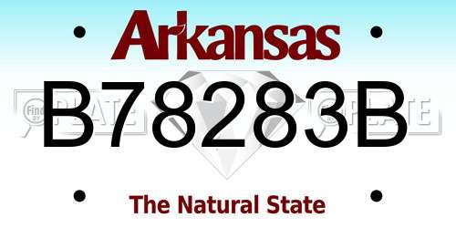 B78283B Arkansas License Plate