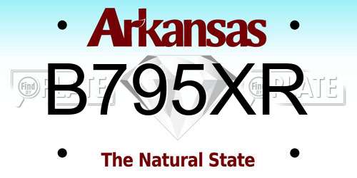 B795XR Arkansas License Plate