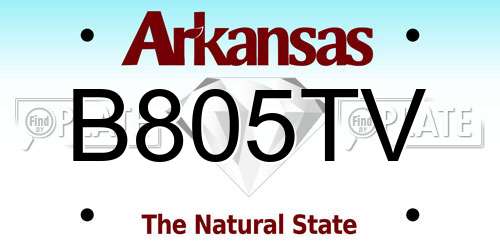 B805TV Arkansas License Plate
