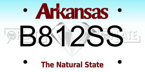 B812SS Arkansas License Plate
