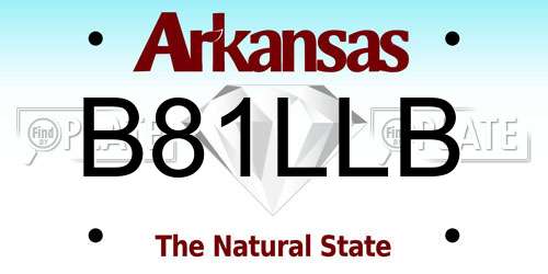 B81LLB Arkansas License Plate