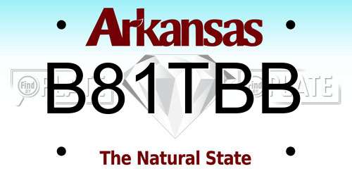 B81TBB Arkansas License Plate