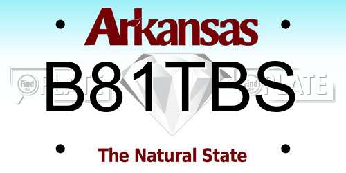 B81TBS Arkansas License Plate