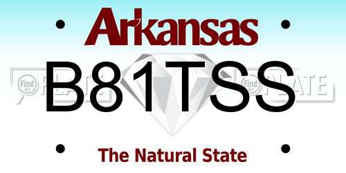 B81TSS Arkansas License Plate