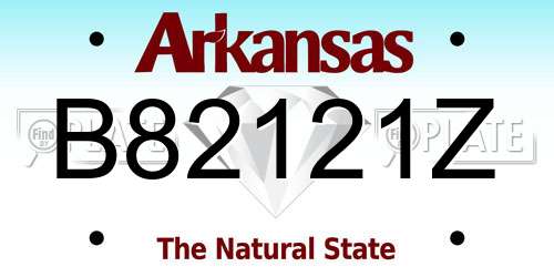 B82121Z Arkansas License Plate
