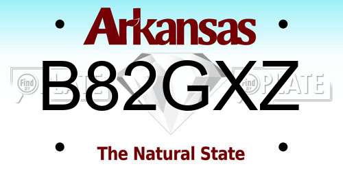 B82GXZ Arkansas License Plate