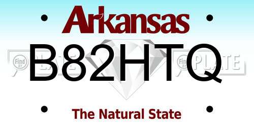 B82HTQ Arkansas License Plate