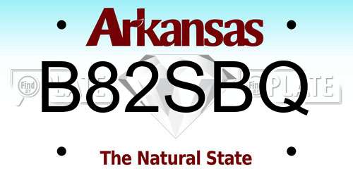 B82SBQ Arkansas License Plate