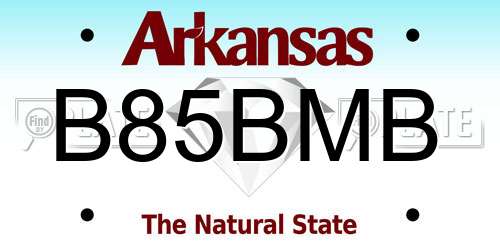 B85BMB Arkansas License Plate