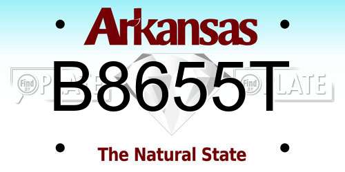 B8655T Arkansas License Plate
