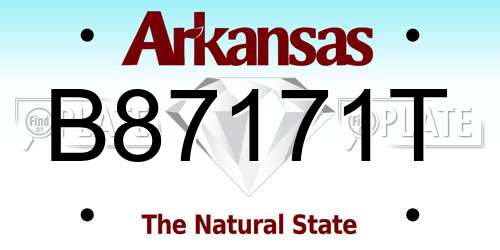 B87171T Arkansas License Plate