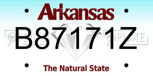 B87171Z Arkansas License Plate