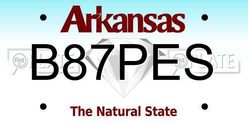 B87PES Arkansas License Plate