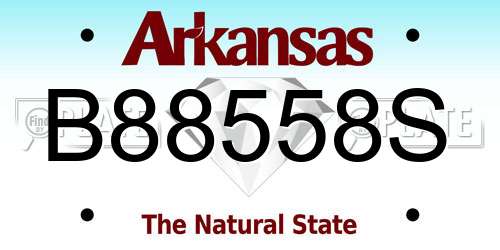 B88558S Arkansas License Plate