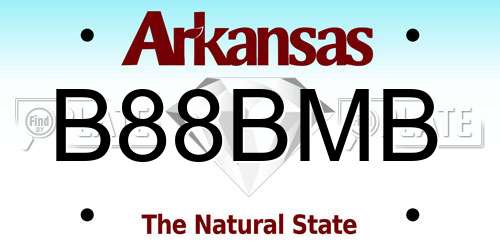 B88BMB Arkansas License Plate