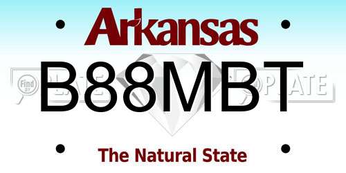 B88MBT Arkansas License Plate