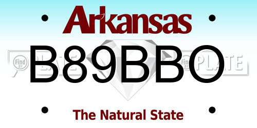 B89BBO Arkansas License Plate