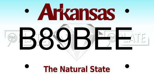 B89BEE Arkansas License Plate