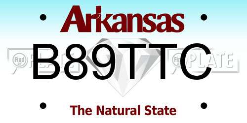 B89TTC Arkansas License Plate