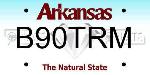 B90TRM Arkansas License Plate