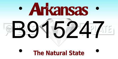 B915247 Arkansas License Plate