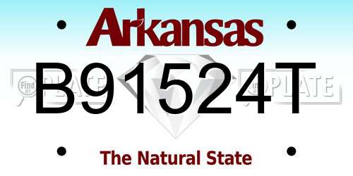 B91524T Arkansas License Plate