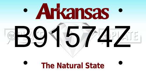 B91574Z Arkansas License Plate