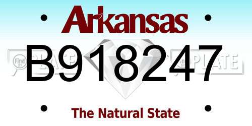 B918247 Arkansas License Plate