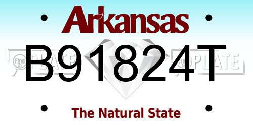B91824T Arkansas License Plate